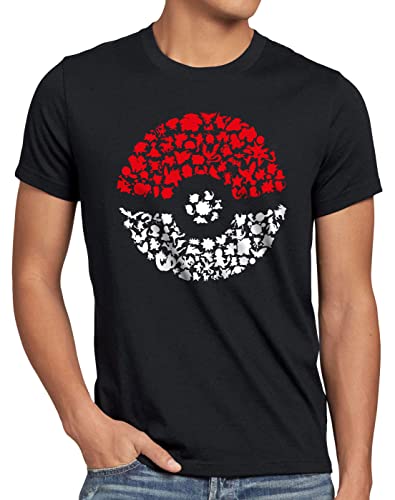 A.N.T. Fang sie alle Herren T-Shirt Poke Ball Monster Spiel online, Größe:4XL von A.N.T. Another Nerd T-Shirt