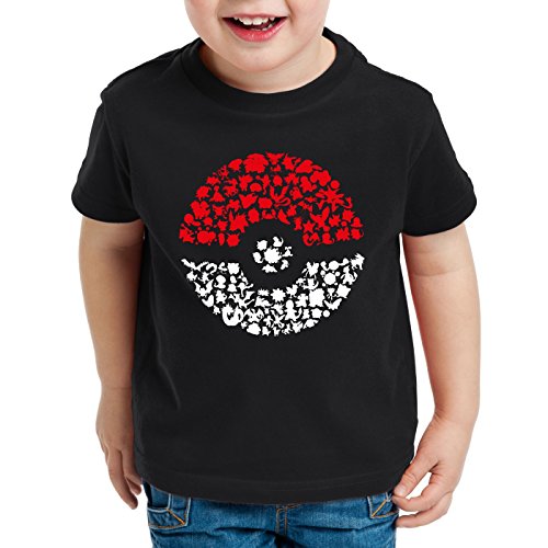 A.N.T. Fang sie alle T-Shirt für Kinder Poke Ball Monster Spiel online, Größe:116 von A.N.T. Another Nerd T-Shirt