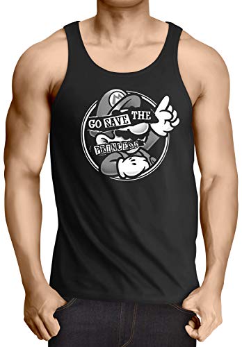 A.N.T. Go Save The Princess Herren Tank Top Mario Switch, Größe:M von A.N.T. Another Nerd T-Shirt