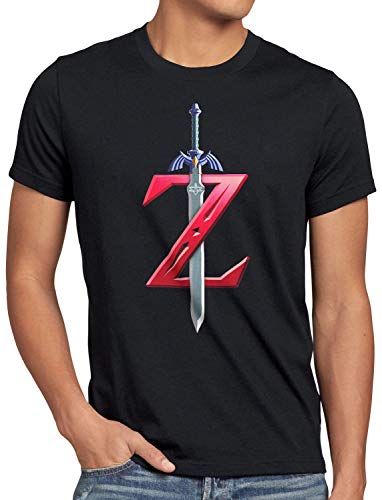 A.N.T. Hyrule Schwert Herren T-Shirt link Ocarina, Größe:XL, Farbe:Schwarz von A.N.T. Another Nerd T-Shirt