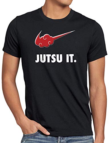 A.N.T. Jutsu it Herren T-Shirt Ninja Fuchs Anime Manga Japan, Größe:XL, Farbe:Schwarz von A.N.T. Another Nerd T-Shirt