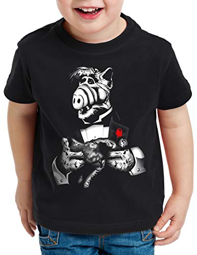 A.N.T. Katzenliebhaber T-Shirt für Kinder alf melmac Sitcom, Größe:140 von A.N.T. Another Nerd T-Shirt