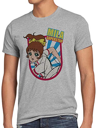 A.N.T. Mila Volleyball Herren T-Shirt Anime Manga Team Japan, Größe:L, Farbe:Grau meliert von A.N.T. Another Nerd T-Shirt