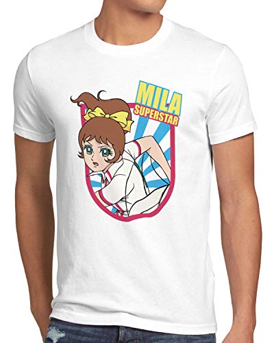 A.N.T. Mila Volleyball Herren T-Shirt Anime Manga Team Japan, Größe:L, Farbe:Weiß von A.N.T. Another Nerd T-Shirt