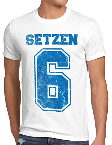 A.N.T. Setzen Sechs T-Shirt Herren Schule zeugnis abschluss, Größe:M, Farbe:Weiß von A.N.T. Another Nerd T-Shirt