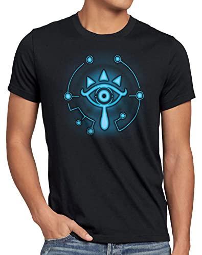 A.N.T. Sheikah Herren T-Shirt tafel wild The Breath of SNES Ocarina link, Größe:S, Farbe:Schwarz von A.N.T. Another Nerd T-Shirt