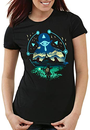 A.N.T. Sheikah Hunter Damen T-Shirt wild The Breath of SNES Ocarina link, Größe:L von A.N.T. Another Nerd T-Shirt