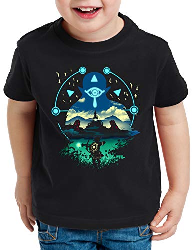 A.N.T. Sheikah Hunter T-Shirt für Kinder wild The Breath of SNES Ocarina link, Größe:152 von A.N.T. Another Nerd T-Shirt