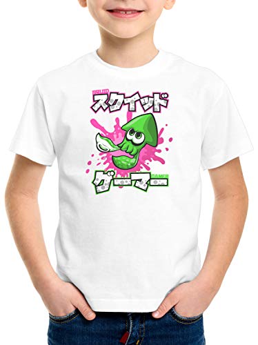 A.N.T. Squid Gamer T-Shirt für Kinder Shooter Gamer, Farbe:Weiß, Größe:140 von A.N.T. Another Nerd T-Shirt