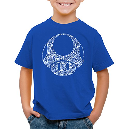 A.N.T. Super Toad Play Kinder T-Shirt Mario Pilz Game Gamer, Farbe:Blau, Größe:164 von A.N.T. Another Nerd T-Shirt