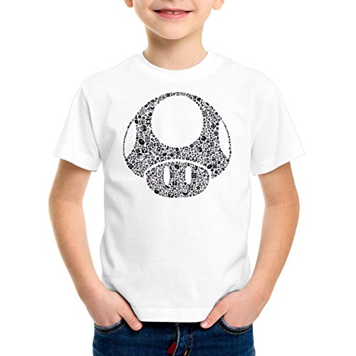 A.N.T. Super Toad Play Kinder T-Shirt Mario Pilz Game Gamer, Farbe:Weiß, Größe:152 von A.N.T. Another Nerd T-Shirt