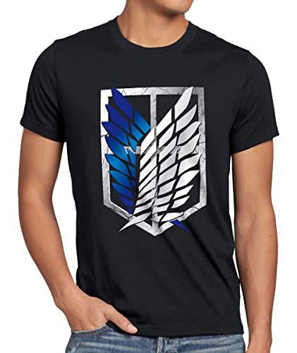 A.N.T. Titan Aufklärungstruppe Wappen AOT Herren T-Shirt on Attack, Größe:5XL von A.N.T. Another Nerd T-Shirt