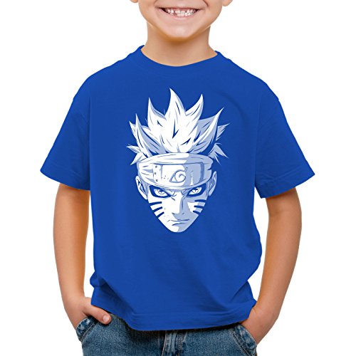 A.N.T. Uzumaki Ninja Kinder T-Shirt Ninja Anime Manga Cosplay kakshi Hatake, Farbe:Blau, Größe:152 von A.N.T. Another Nerd T-Shirt