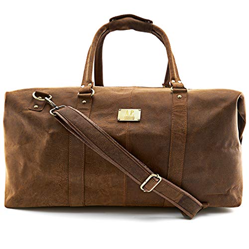 A.P. Donovan - Reisetasche aus Büffelleder ︎ Leder Weekender ︎ Duffle Bag ︎ Herren Sporttasche ︎ Braun von A.P. Donovan