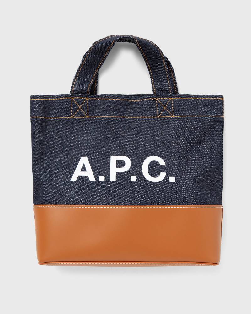 A.P.C. AXEL MINI TOTE men Tote & Shopping Bags blue|brown in Größe:ONE SIZE A.P.C. AXEL MINI TOTE men Tote & Shopping Bags blue|brown in Größe:ONE SIZE von A.P.C.