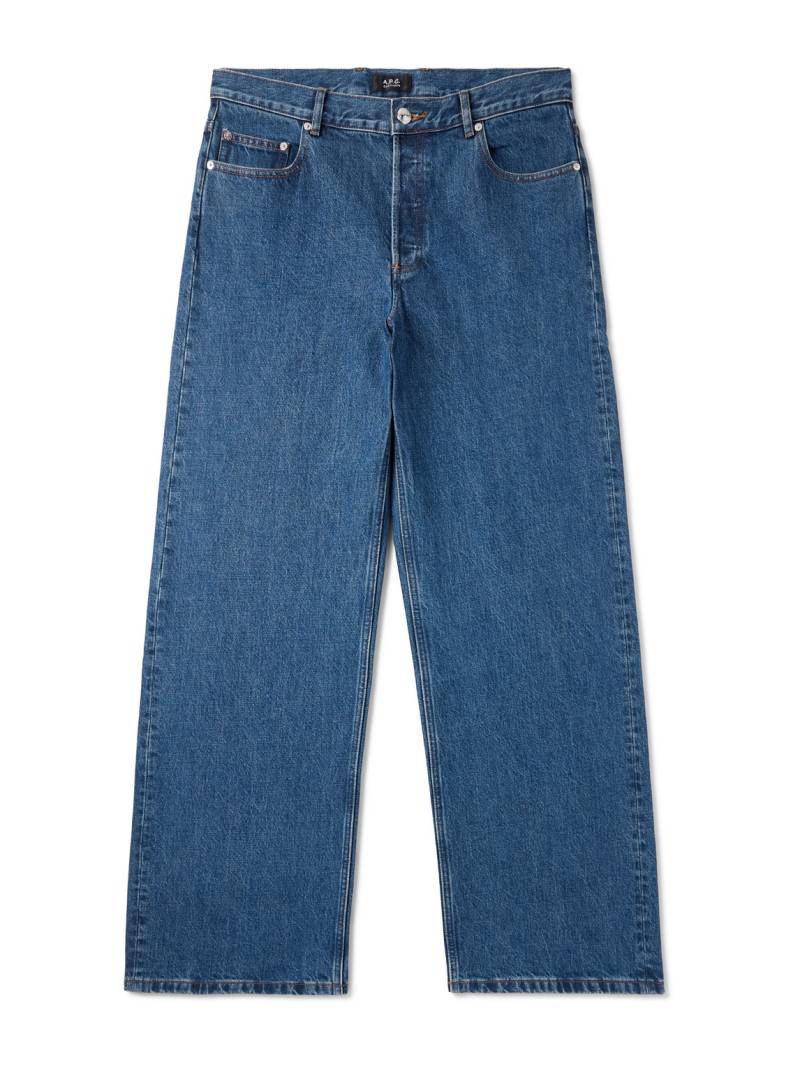A.P.C. - Aaron Wide-Leg Stonewashed Jeans - Men - Blue - UK/US 34 von A.P.C.