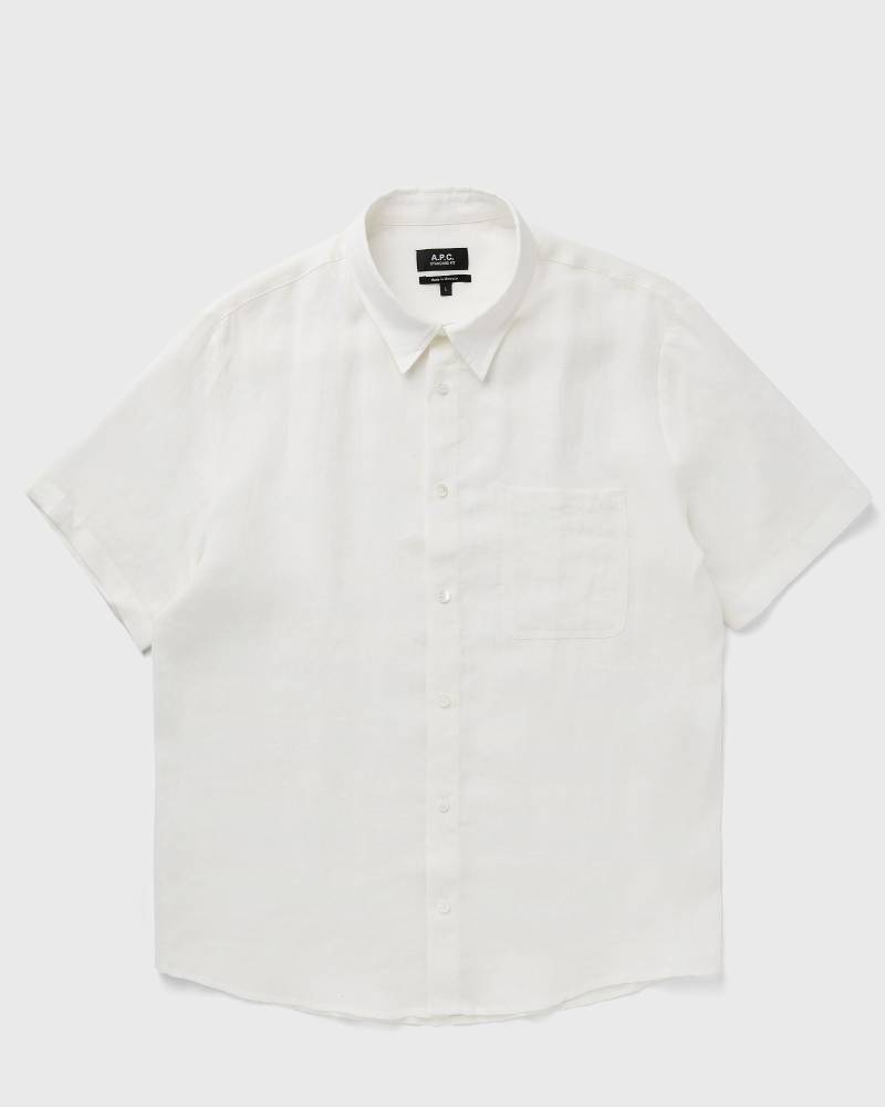 A.P.C. BELLINI LOGO SHIRT men Shortsleeves beige in Größe:M von A.P.C.