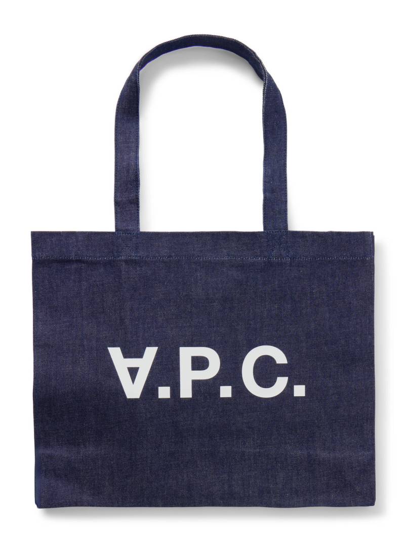 A.P.C. - Daniela Logo-Print Denim Tote Bag - Men - Blue von A.P.C.