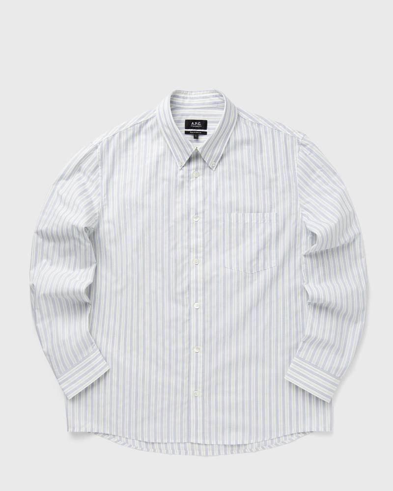 A.P.C. EDOUARD BRODEE SHIRT men Longsleeves green in Größe:L von A.P.C.