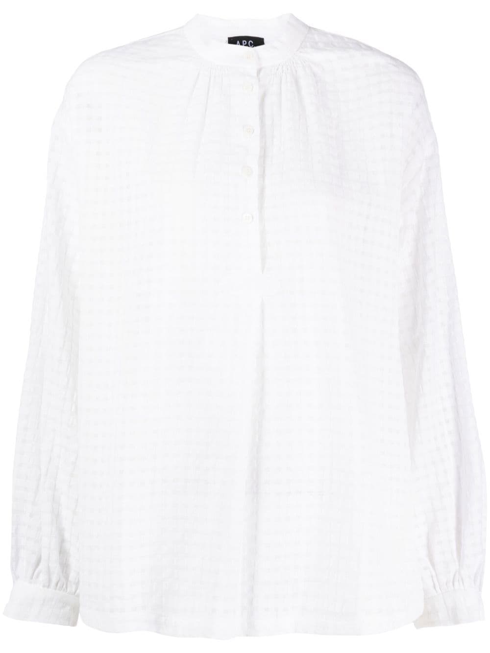 A.P.C. Flora Bluse mit Schottenkaro - Weiß von A.P.C.