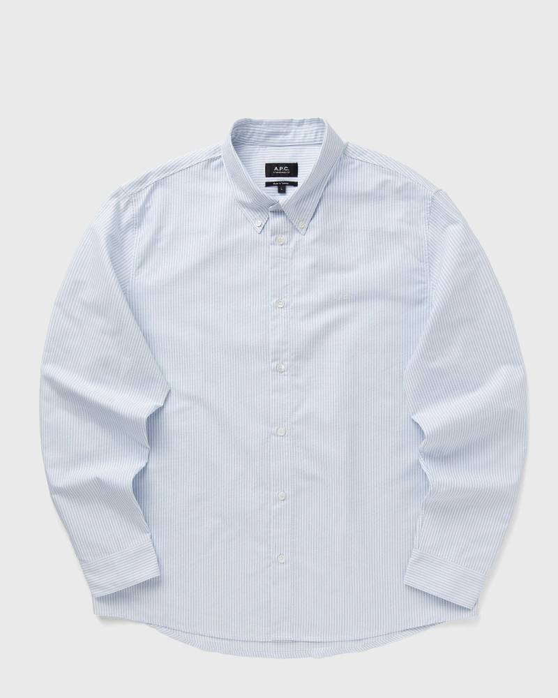 A.P.C. GREG SHIRT men Longsleeves blue in Größe:L von A.P.C.