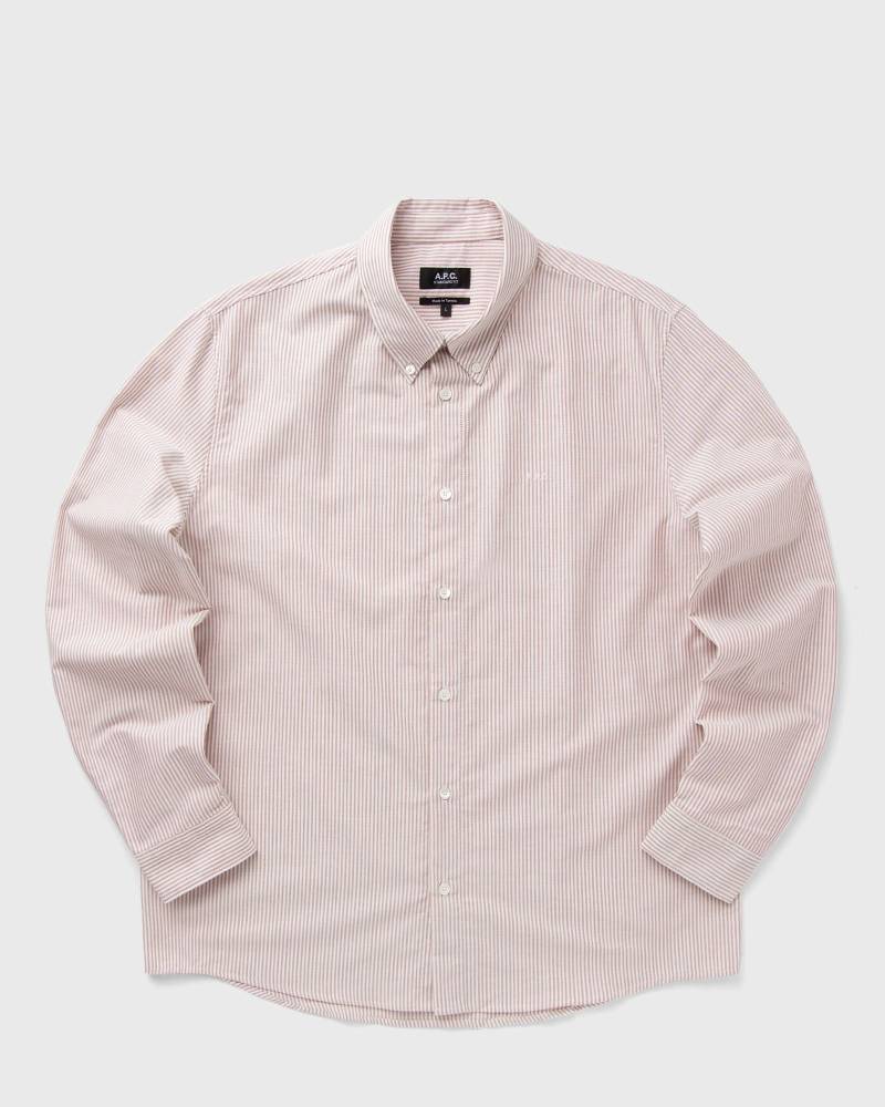 A.P.C. GREG SHIRT men Longsleeves pink in Größe:S von A.P.C.