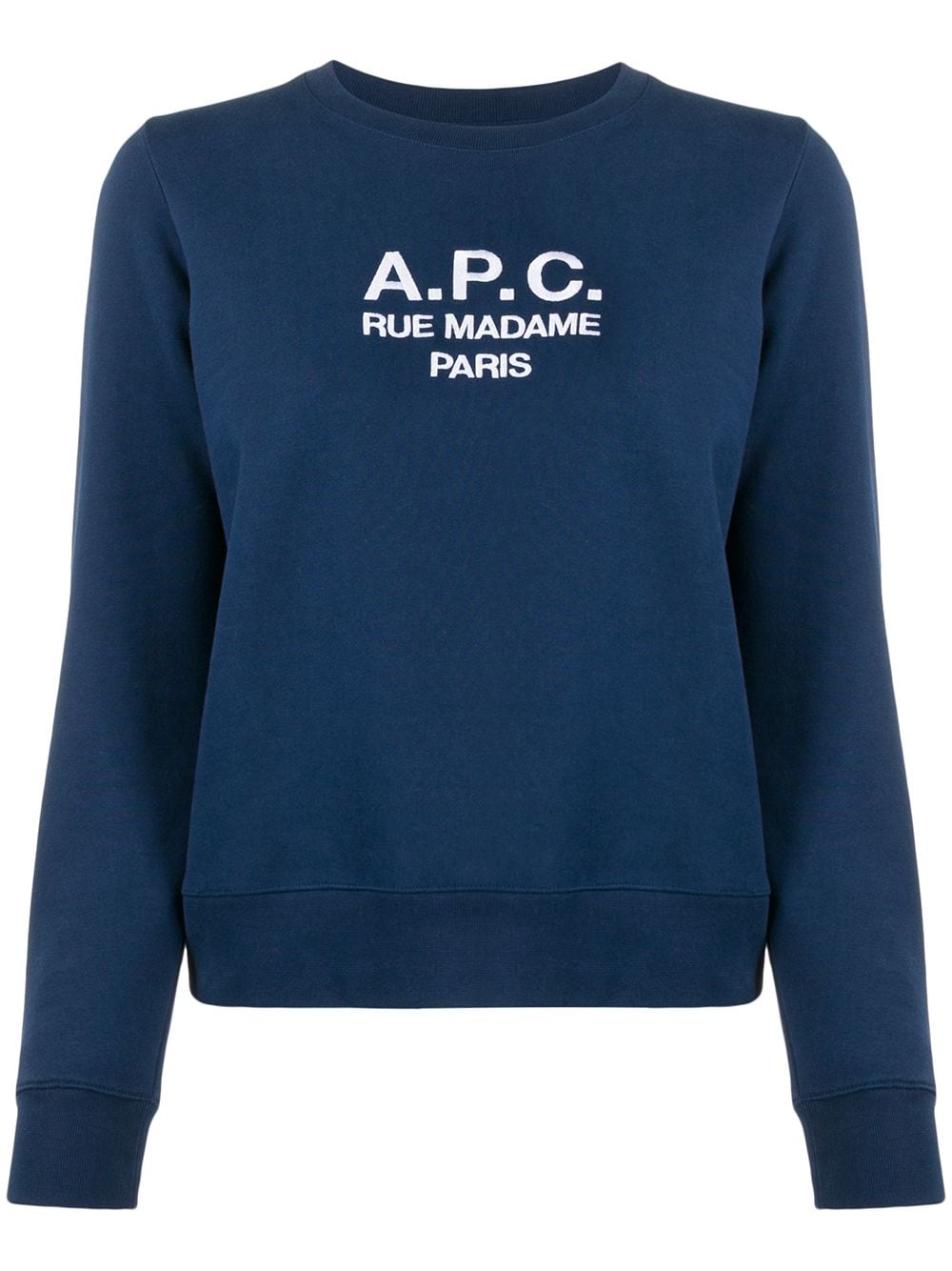 A.P.C. Gestricktes Oberteil mit Logo - Blau von A.P.C.