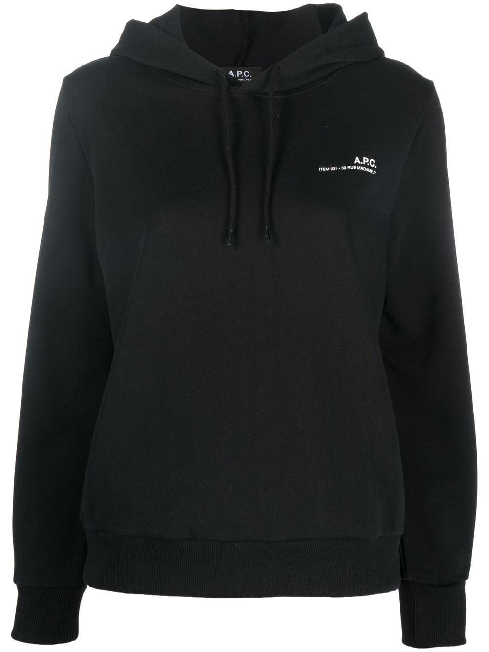 A.P.C. Hoodie mit Kordelzug - Schwarz von A.P.C.