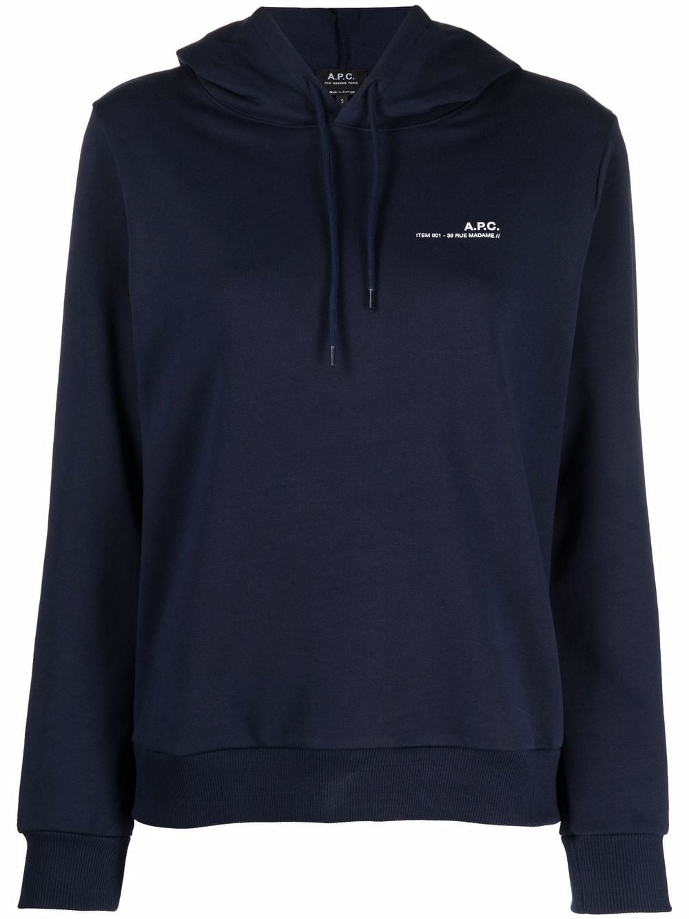 A.P.C. Hoodie mit Logo-Print - Blau von A.P.C.