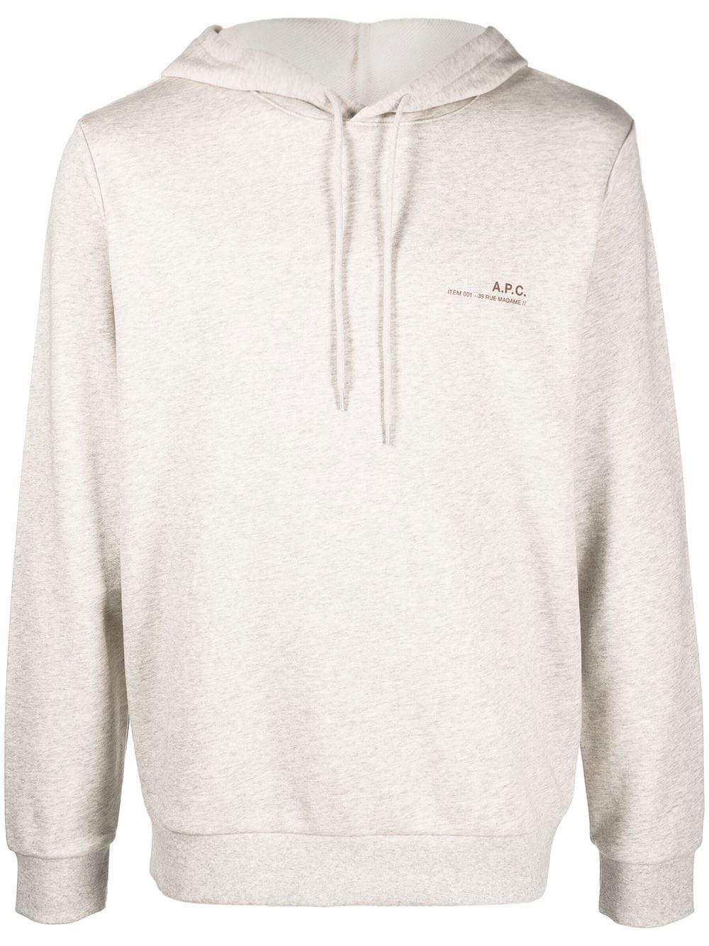 A.P.C. Hoodie mit Logo-Print - Nude von A.P.C.