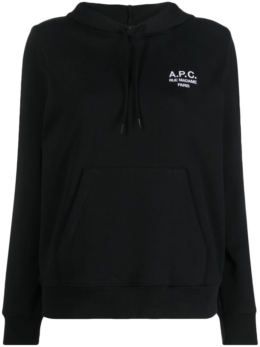 A.P.C. Hoodie mit Logo-Stickerei - Schwarz von A.P.C.