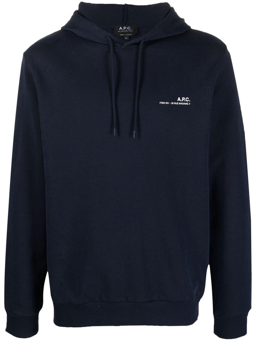 A.P.C. Item Hoodie mit Logo-Print - Blau von A.P.C.