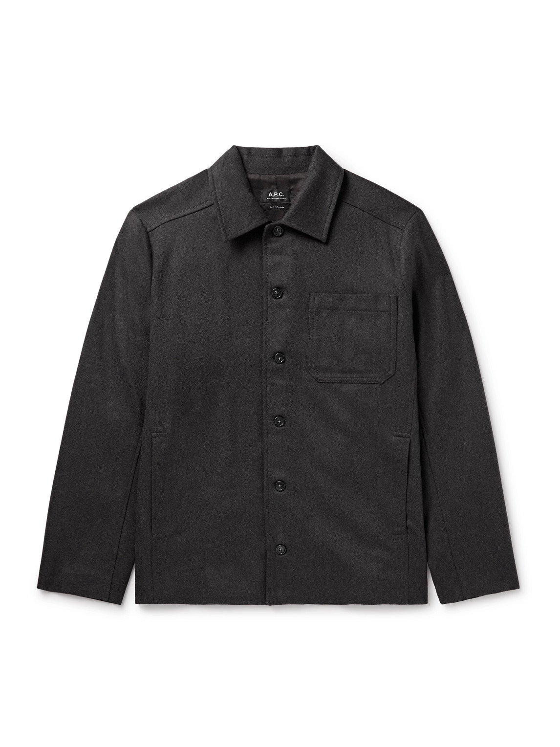 A.P.C. - Jamie Recycled Wool-Blend Overshirt - Men - Gray - M A.P.C. - Jamie Recycled Wool-Blend Overshirt - Men - Gray - M von A.P.C.