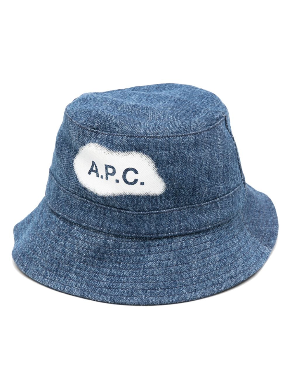 A.P.C. Jeans-Fischerhut mit Logo-Print - Blau von A.P.C.