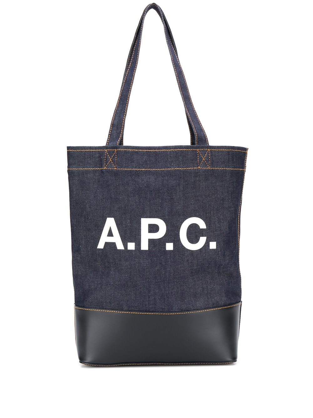 A.P.C. Jeans-Shopper mit Logo - Blau von A.P.C.