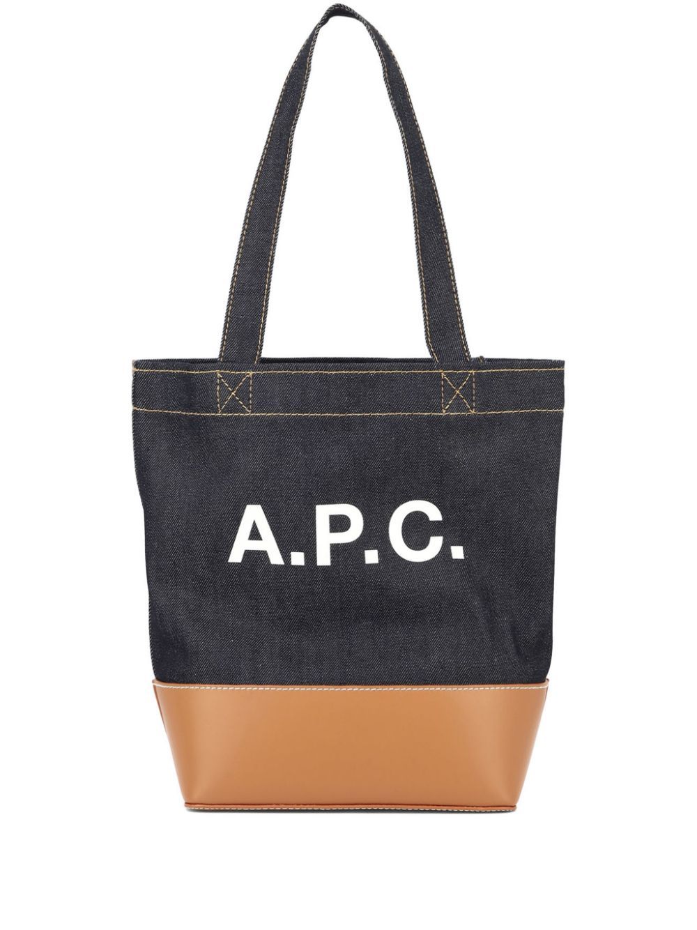 A.P.C. Jeans-Shopper mit Logo - Blau von A.P.C.