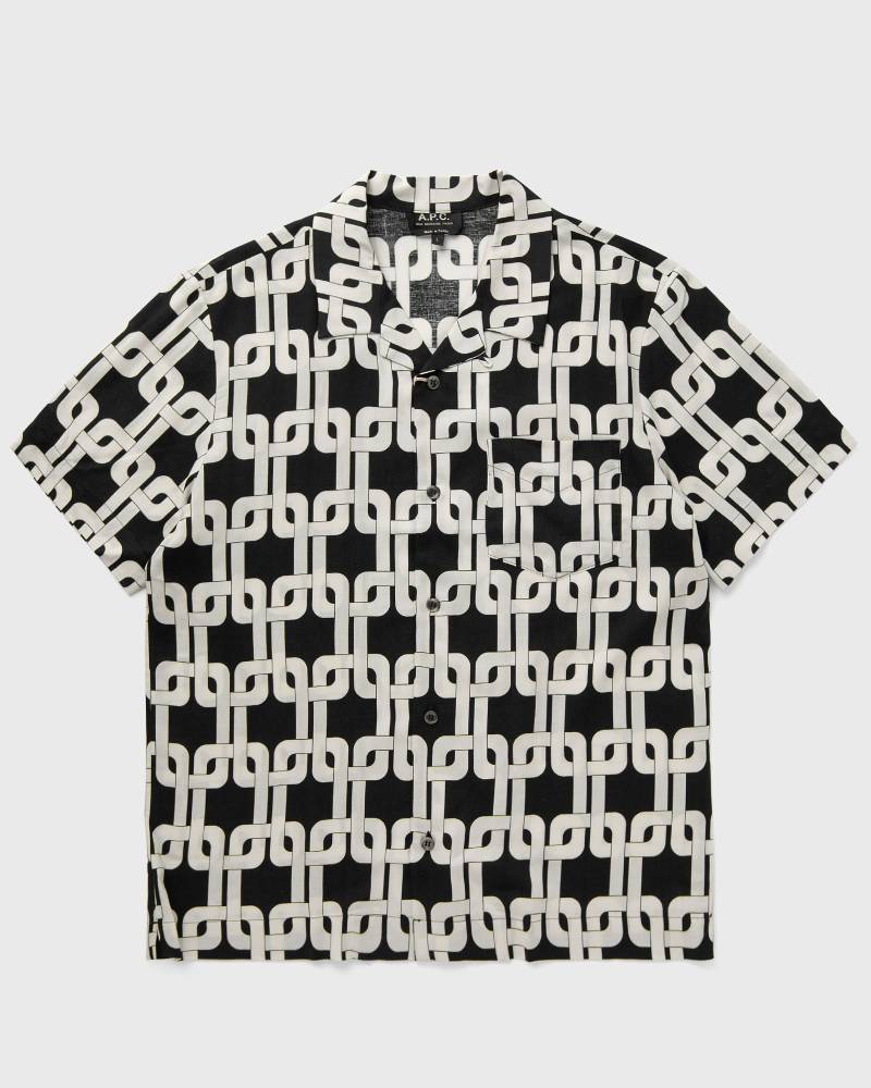 A.P.C. LLOYD SHORT-SLEEVE SHIRT men Shortsleeves blue in Größe:S von A.P.C.
