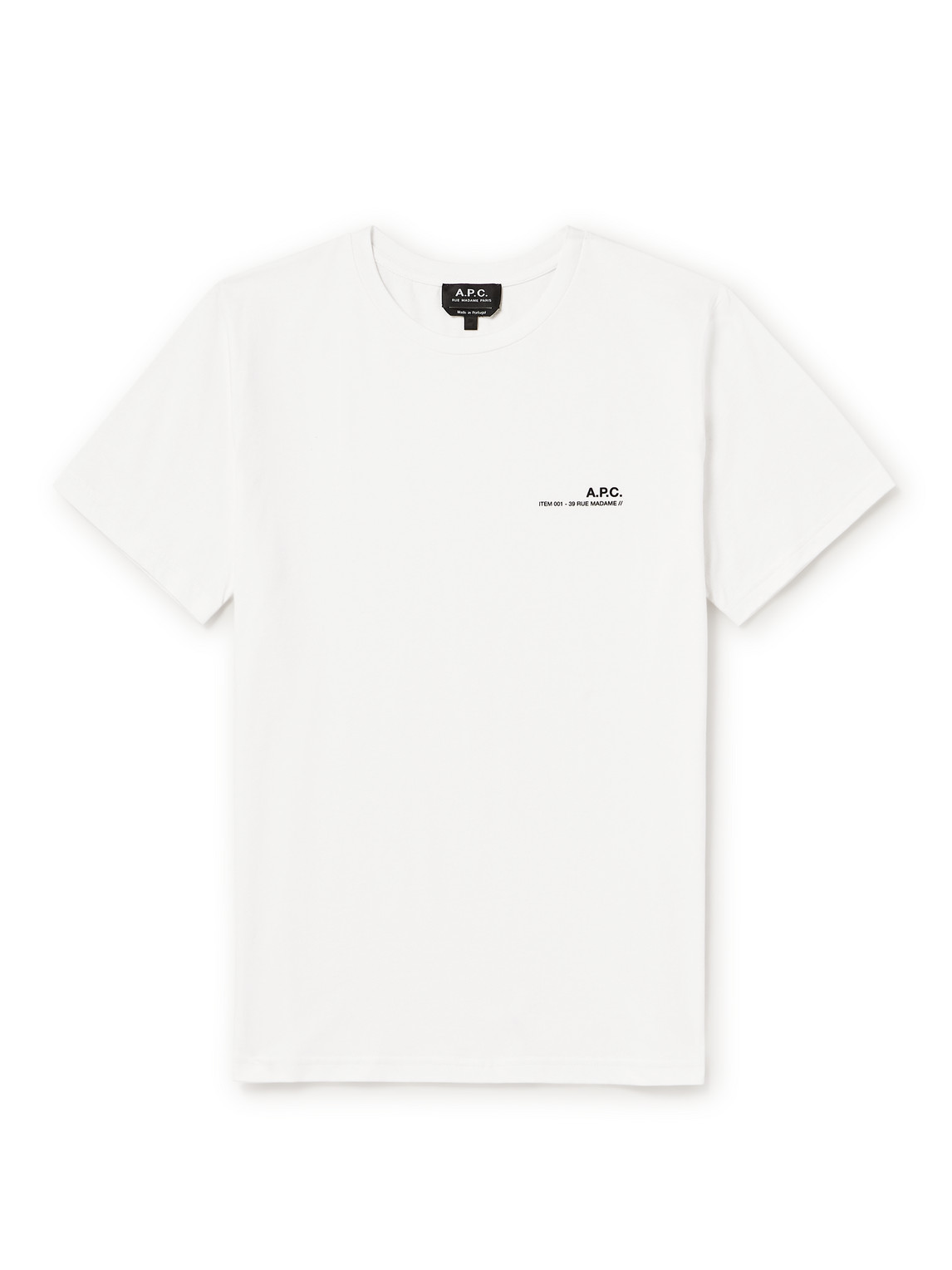 A.P.C. - Logo-Print Cotton-Jersey T-Shirt - Men - White - S von A.P.C.