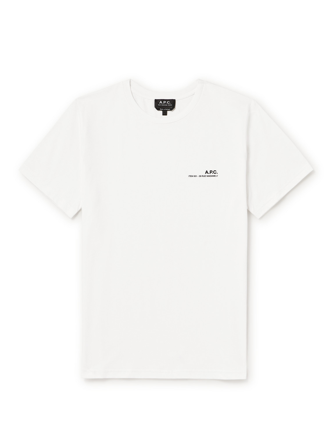 A.P.C. - Logo-Print Cotton-Jersey T-Shirt - Men - White - XL von A.P.C.