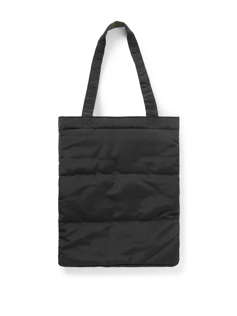 A.P.C. - Logo-Print Reversible Quilted Crepe Tote Bag - Men - Black von A.P.C.