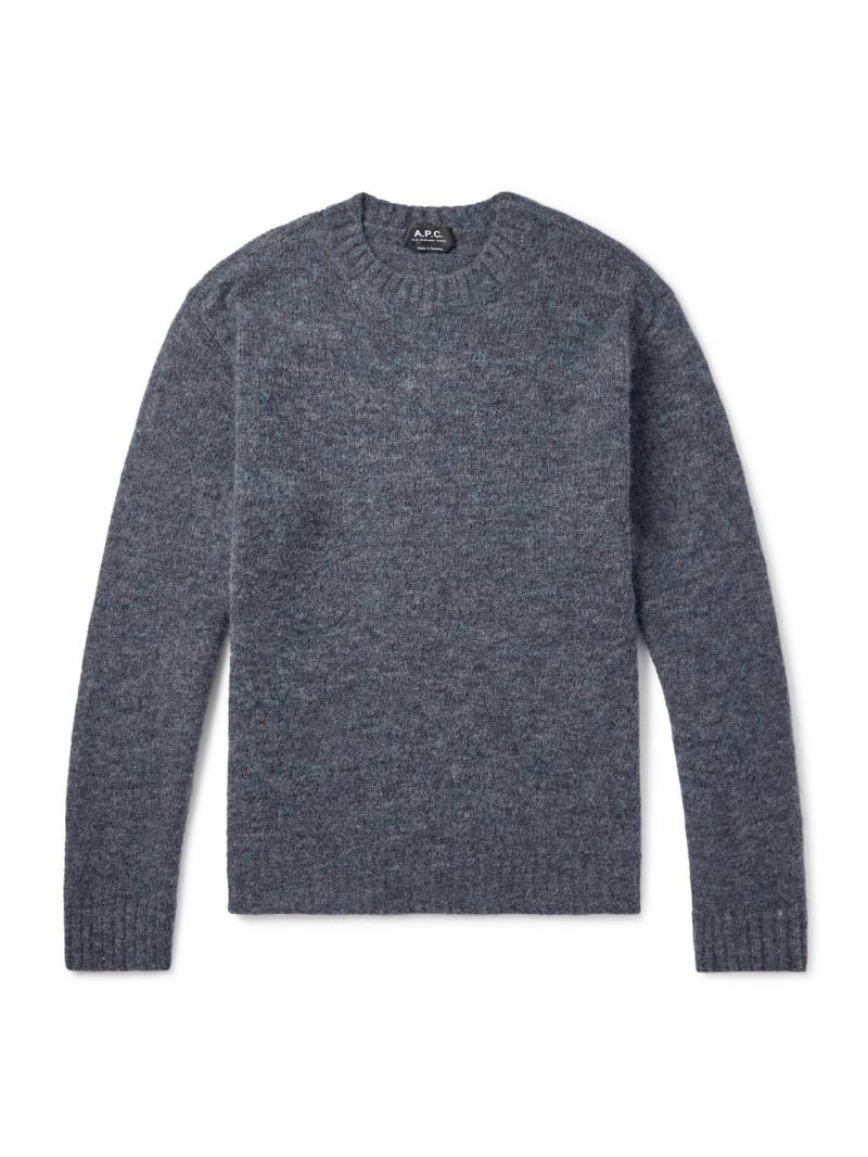 A.P.C. - Lucas Brushed Knitted Sweater - Men - Gray - M von A.P.C.