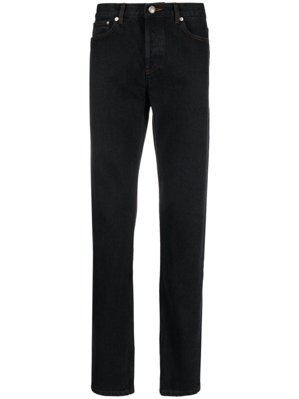 A.P.C. Halbhohe Petit New Standard Slim-Fit-Jeans - Schwarz von A.P.C.