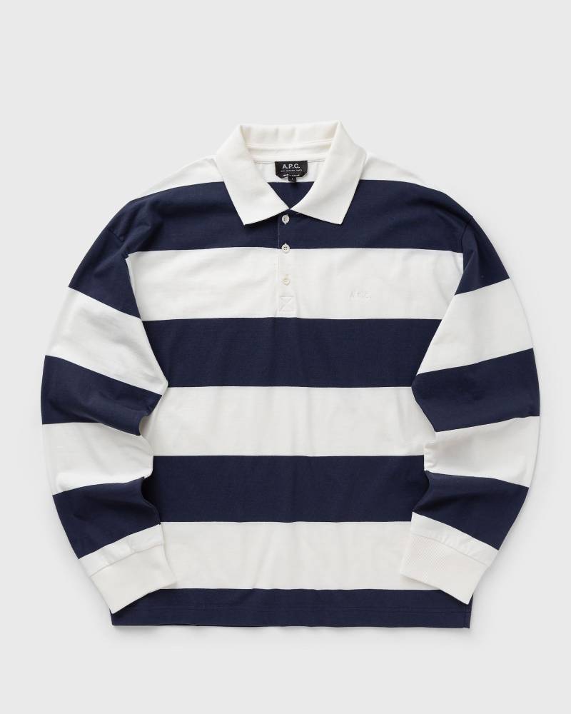 A.P.C. RILEY POLO men Polos blue|white in Größe:XL von A.P.C.