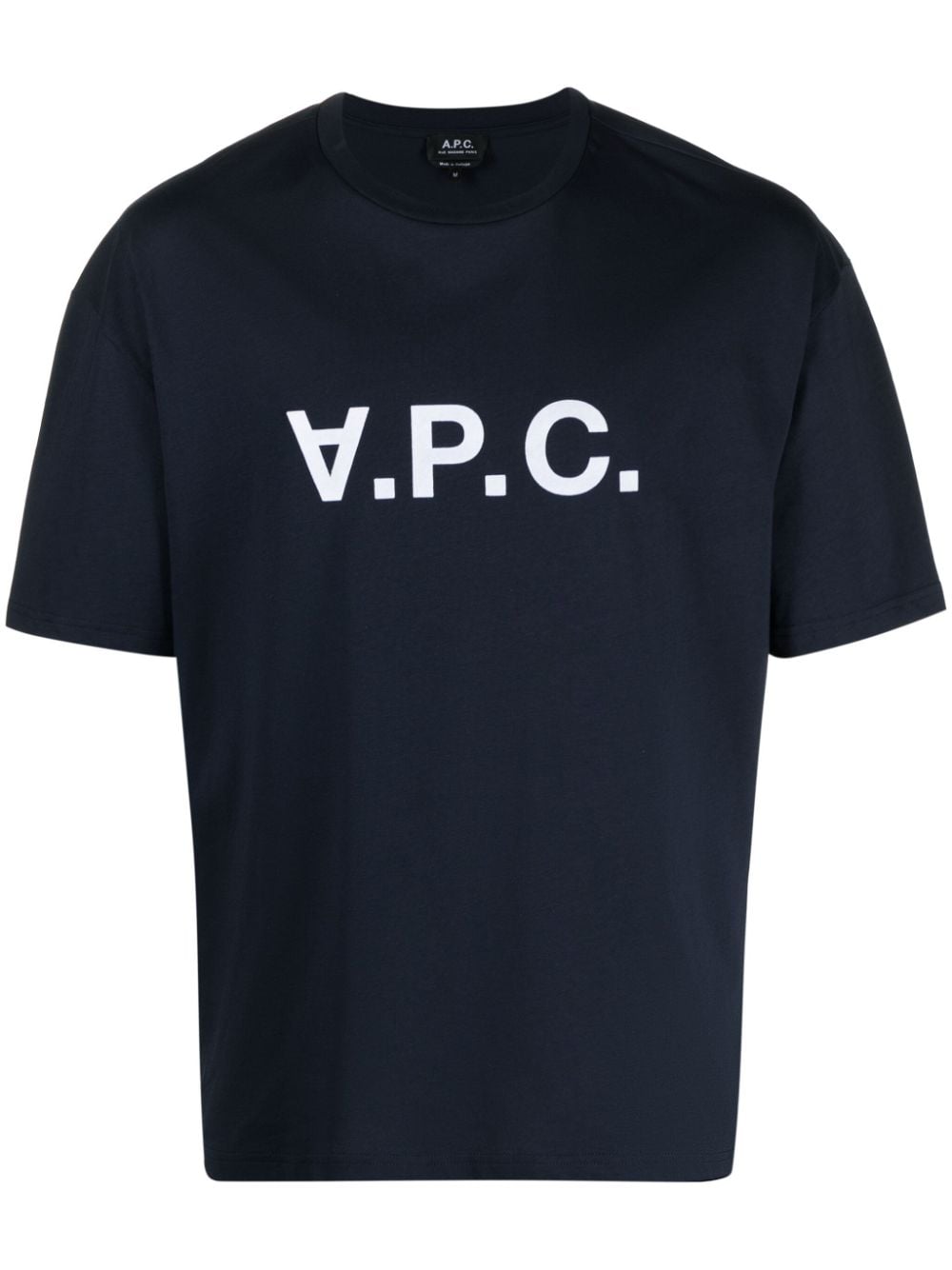 A.P.C. River T-Shirt mit beflocktem Logo - Blau von A.P.C.