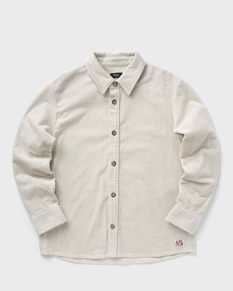 A.P.C. BORIS SHIRT men Overshirts beige in Größe:L von A.P.C.