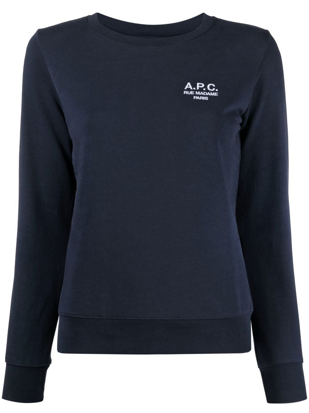 A.P.C. Sweatshirt mit Logo-Stickerei - Blau von A.P.C.
