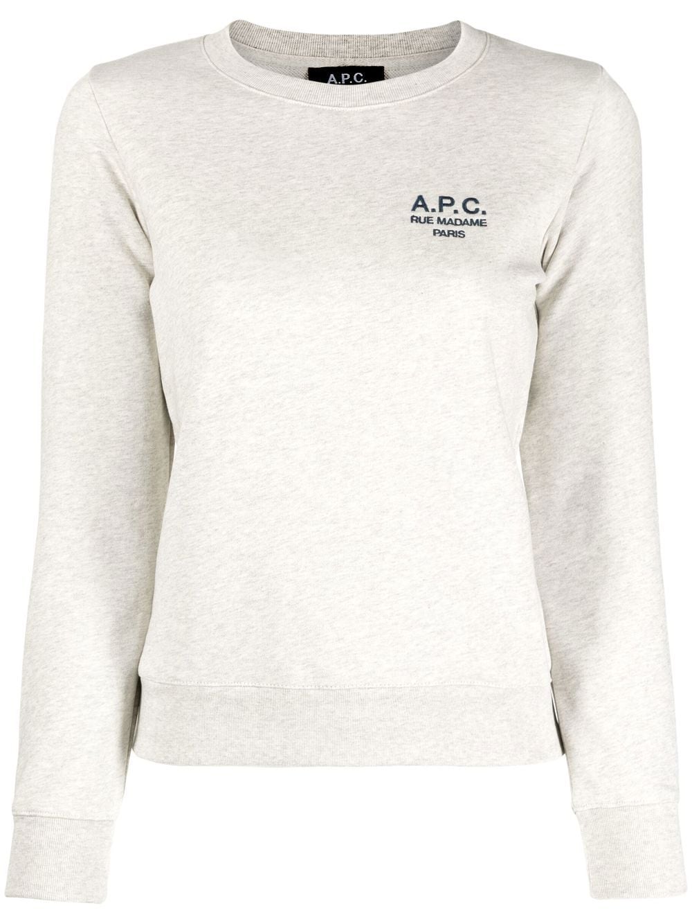 A.P.C. Sweatshirt mit Logo-Stickerei - Grau von A.P.C.