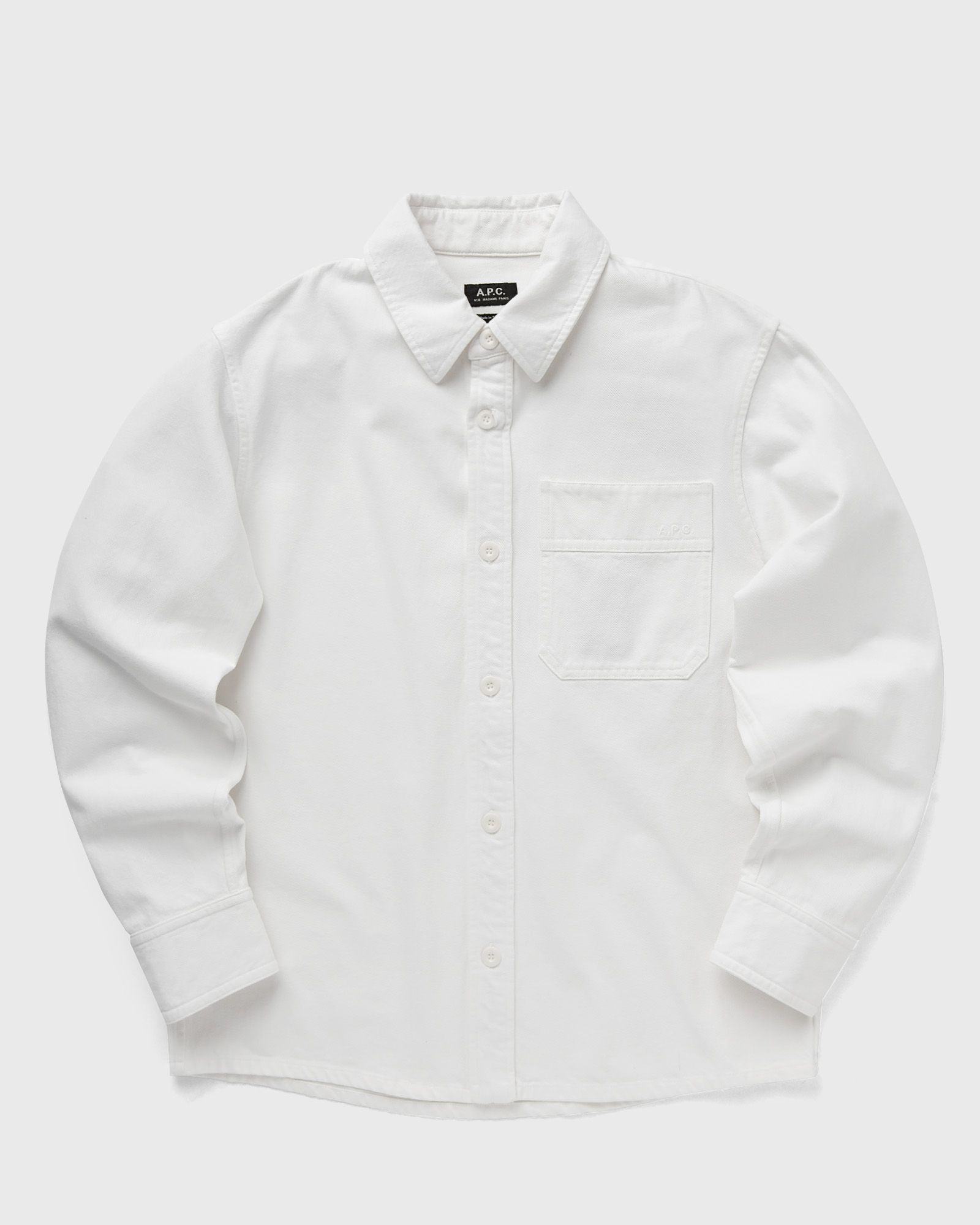 A.P.C. Surchemise basile brodee poitrine men Longsleeves white in Größe:S von A.P.C.