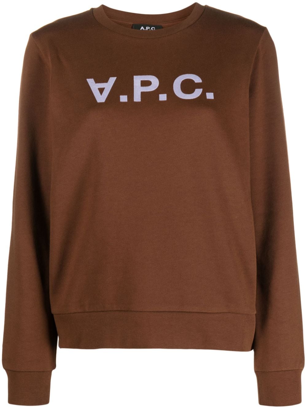 A.P.C. Sweatshirt mit Logo-Print - Braun von A.P.C.