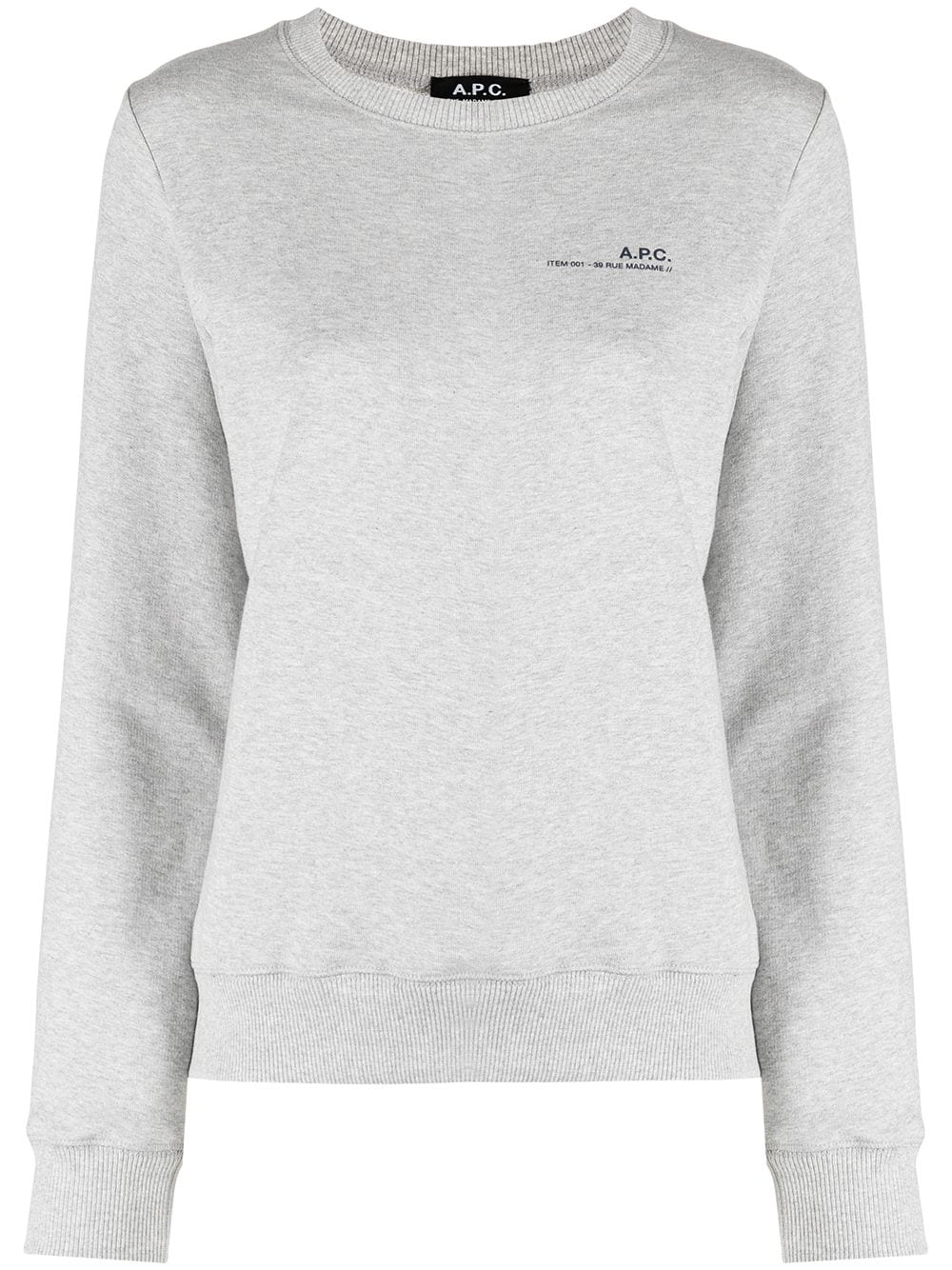 A.P.C. Sweatshirt mit Logo-Print - Grau von A.P.C.